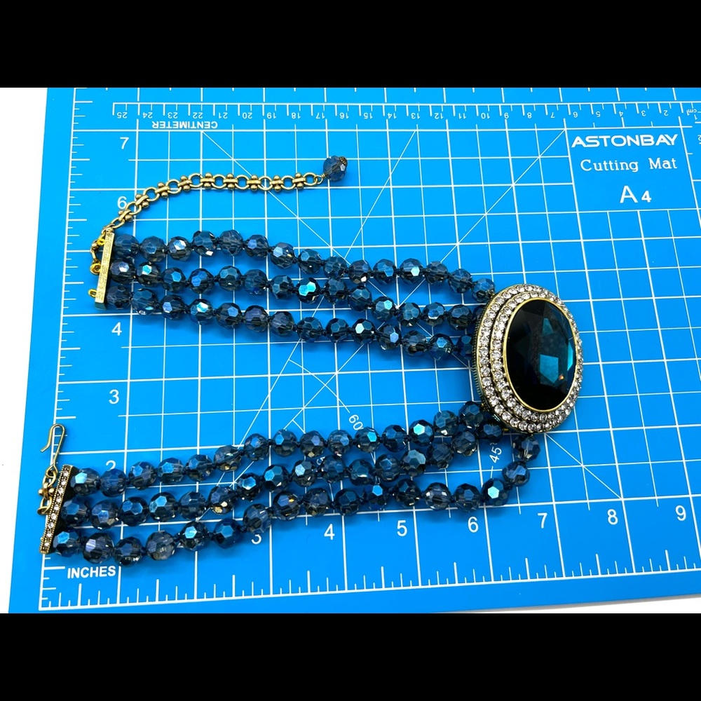 Heidi Daus 🆕 Montana color drop Swarovski crystal necklace - Picture 10 of 10